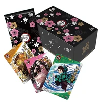 new demon slayer flash card original kamado tanjirou kamado nezuko ssr foil stamping colorful collection cards gifts for kids