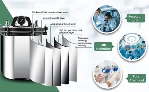 WEIAI Портативный паровой стерилизатор 24л