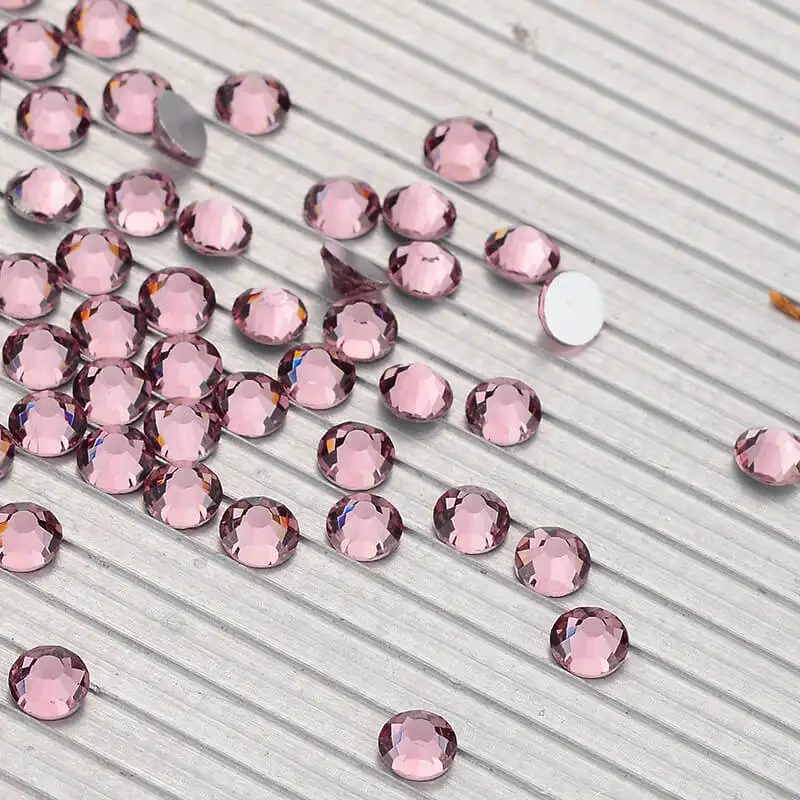 

SS3-SS34 Light Amethyst Flatback Glass Rhinestone Glitter Stones Non Hotfix Strass Rhinestones For Nail Art Diy Craft Clothes
