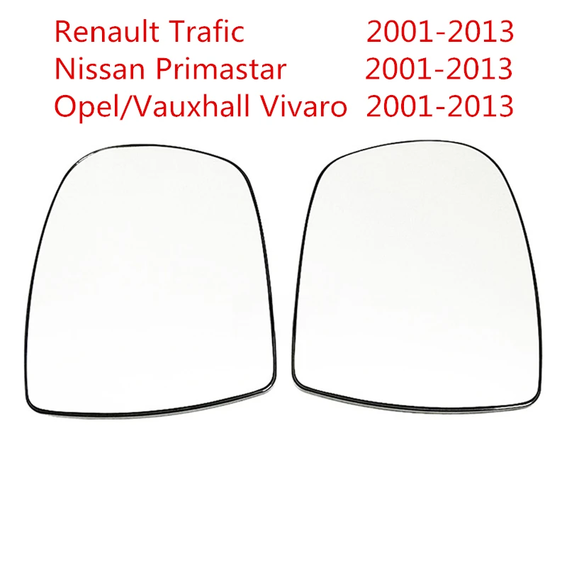 Фото Зеркальный элемент бокового зеркала для Renault Trafic 2001-2013, Nissan Primastar 2001-2013, Opel/Vauxhall Vivaro 2001-2013, HD-линза зеркала заднего вида №3