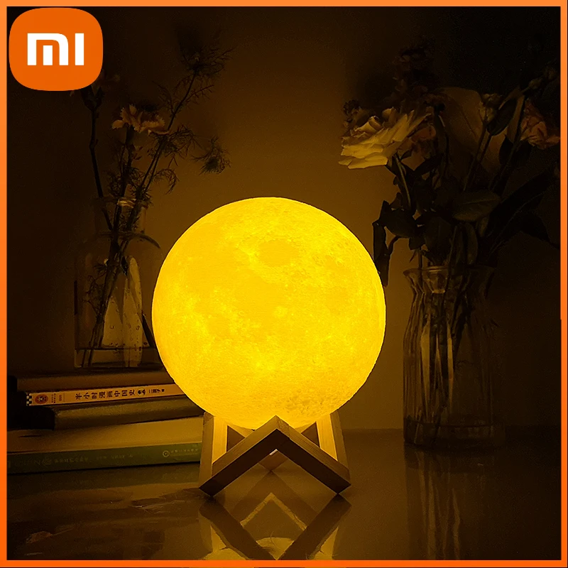 

Декоративный ночник Xiaomi Moon Lamp 2/фотолампа с 3D рисунком для декора креативный подарок приветствуется Прямая поставка