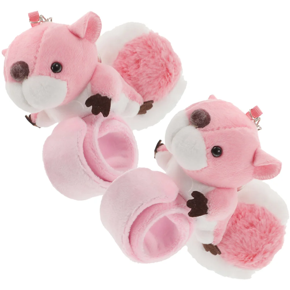 

2pcs Animal Slap Bracelet Squirrel Shape Children Stuffed Animal Party Snap