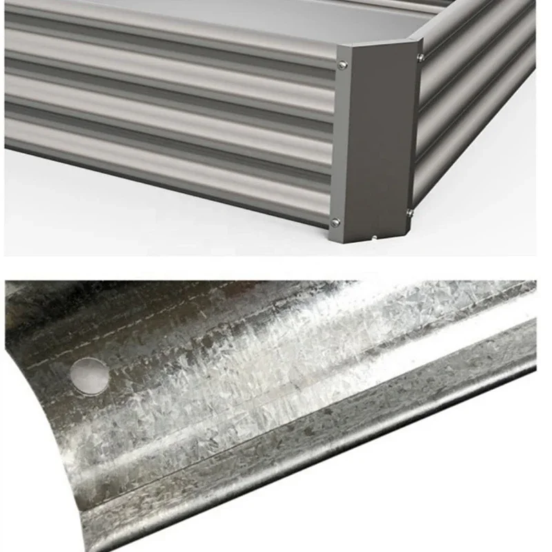 Поднятые садовые кровати из оцинкованной стали и индивидуальный размер дизайн