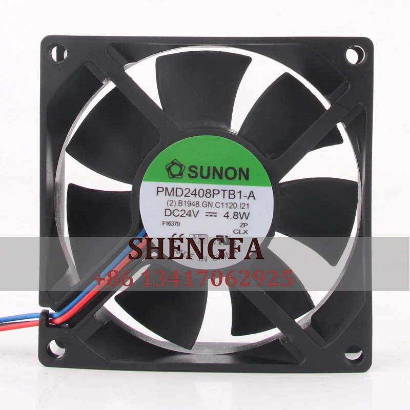 SUNON чехол вентилятор с двумя шарикоподшипниками PMD2408PTB1-A 80x80x25 мм 24 В 4,8 Вт 8025 осевой инвертор с высоким потоком воздуха, охлаждающий вентилятор