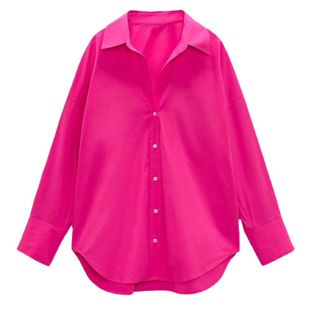 

DiYiG WOMAN2022 spring new women's clothing youth temperament multi-color versatile loose lapel irregular long sleeve shirt coat