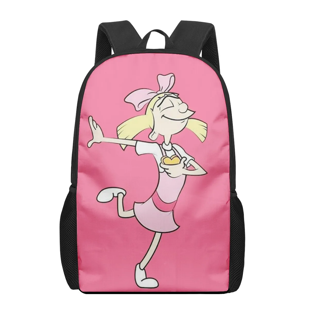 Cartoon Hey Arnold 3D Pattern School Bag for Children Girls Boys Casual Book Bags Kids Backpack Boys Girls Schoolbags Bagpack
