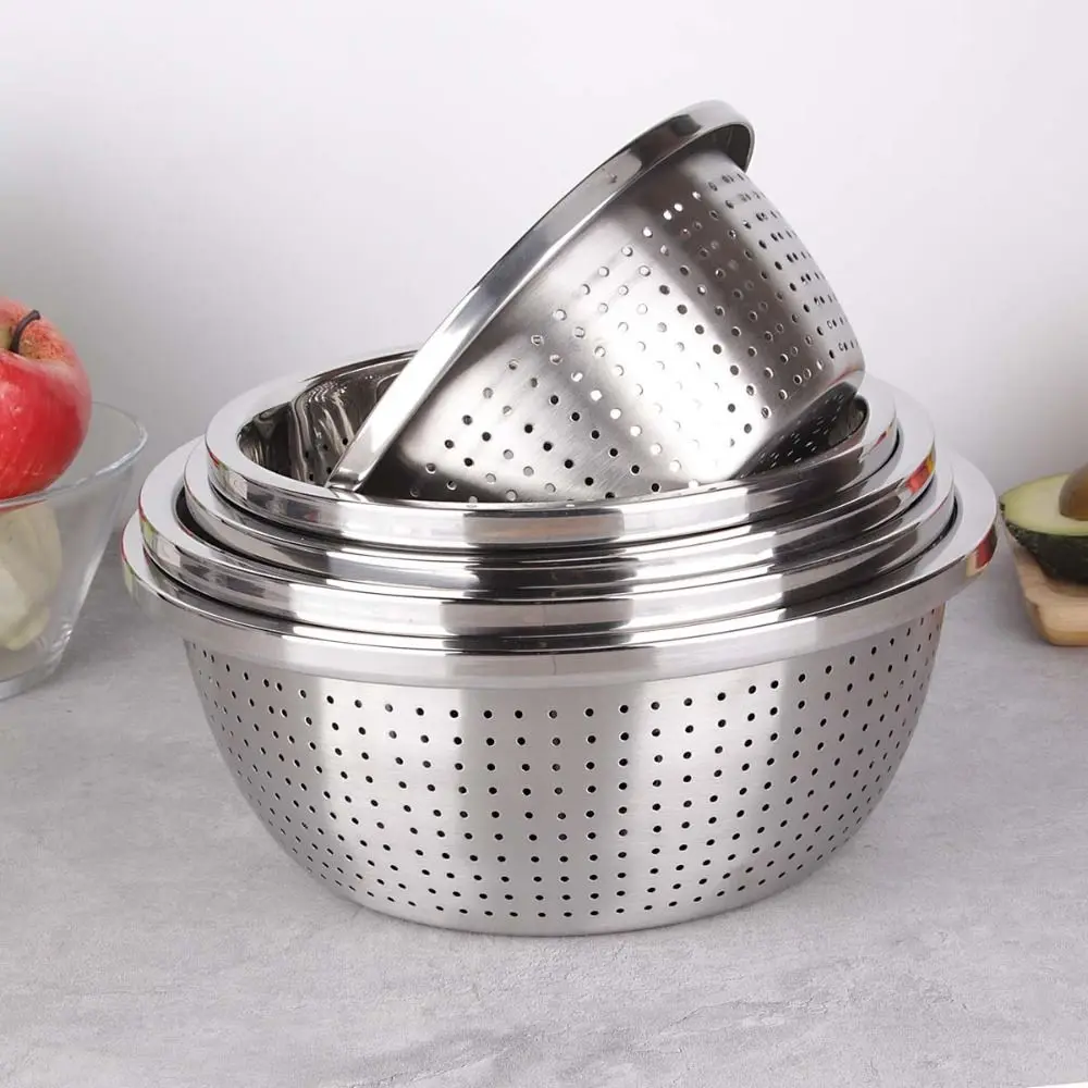 Круглая сливная корзина из нержавеющей стали с несколькими дренажными