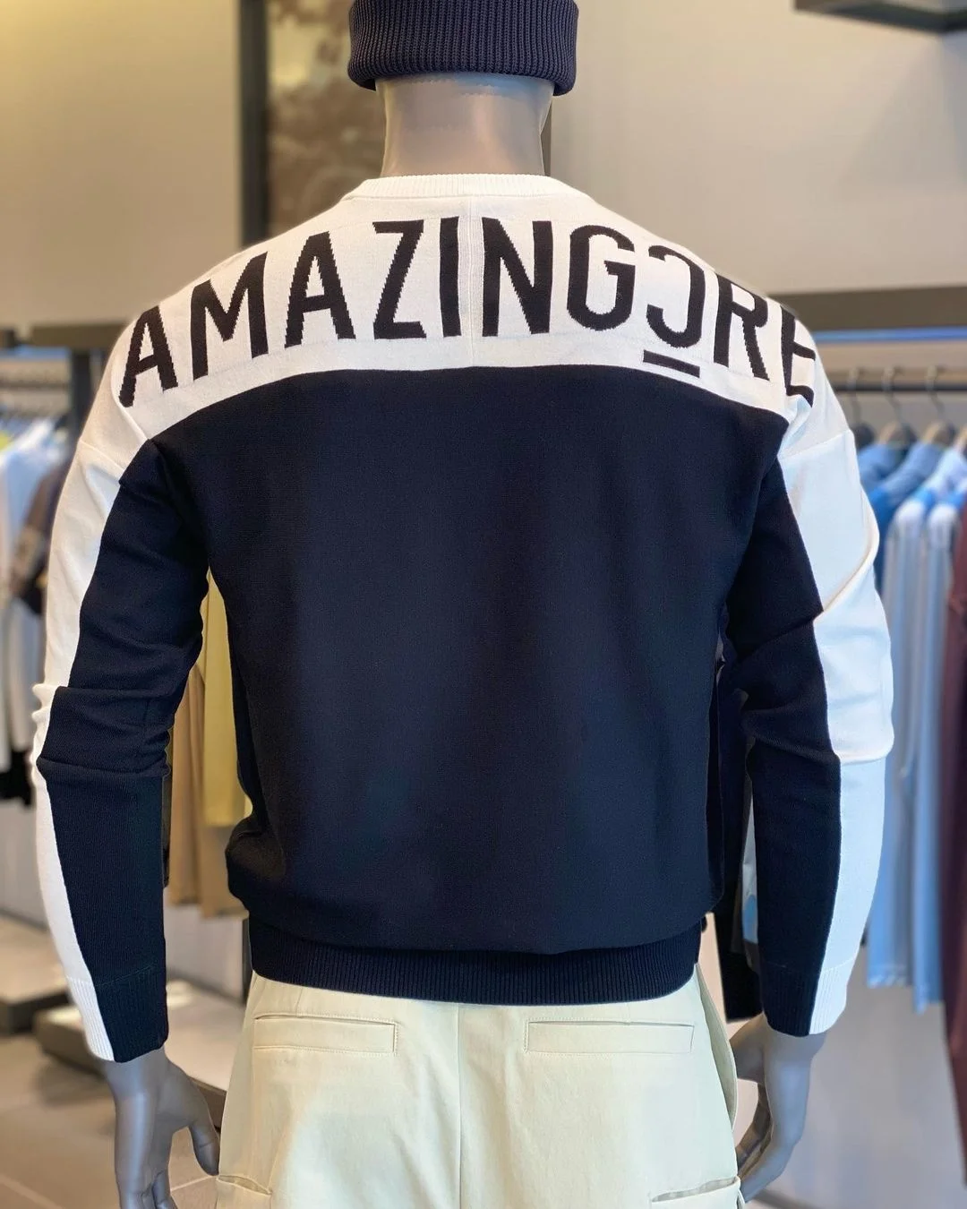 

Men's Golf Knit Shirts Autumn/Winter Crewneck Pullover Long Sleeve Golf Top Handsome Look Design