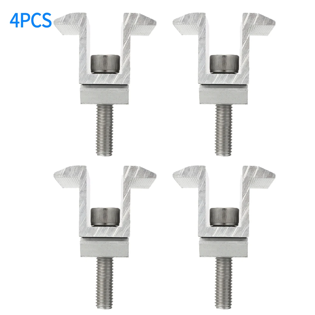 

1/4Pcs Solar Panel Bracket Clamps Medium Voltage PV Mounts Bracket Clamp Aluminum Alloy Solar Panel Racking Accessories