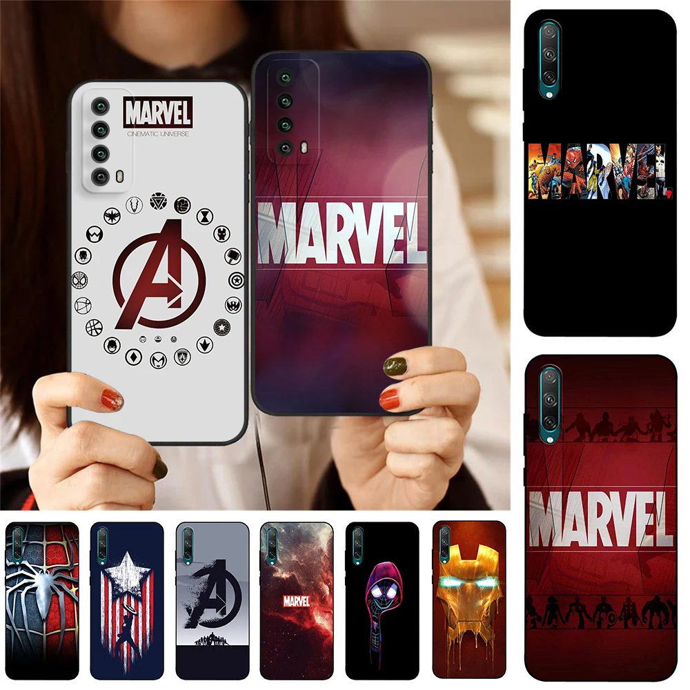 

Силиконовый чехол с логотипом комиксов Marvel для Huawei Nova 3 3i 3E 4 4E 5 5i Pro 5T 5Z 6 SE 7 8 9 10 Pro 8i 8SE 9SE Y60, задняя крышка