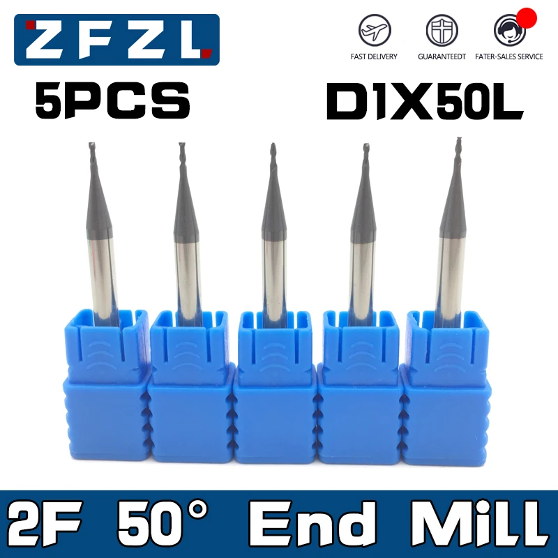 

Фрезер HRC50 Endmill 1 2 4 5 6 мм 50L, инструмент для резки вольфрамовой стали, 5 шт.