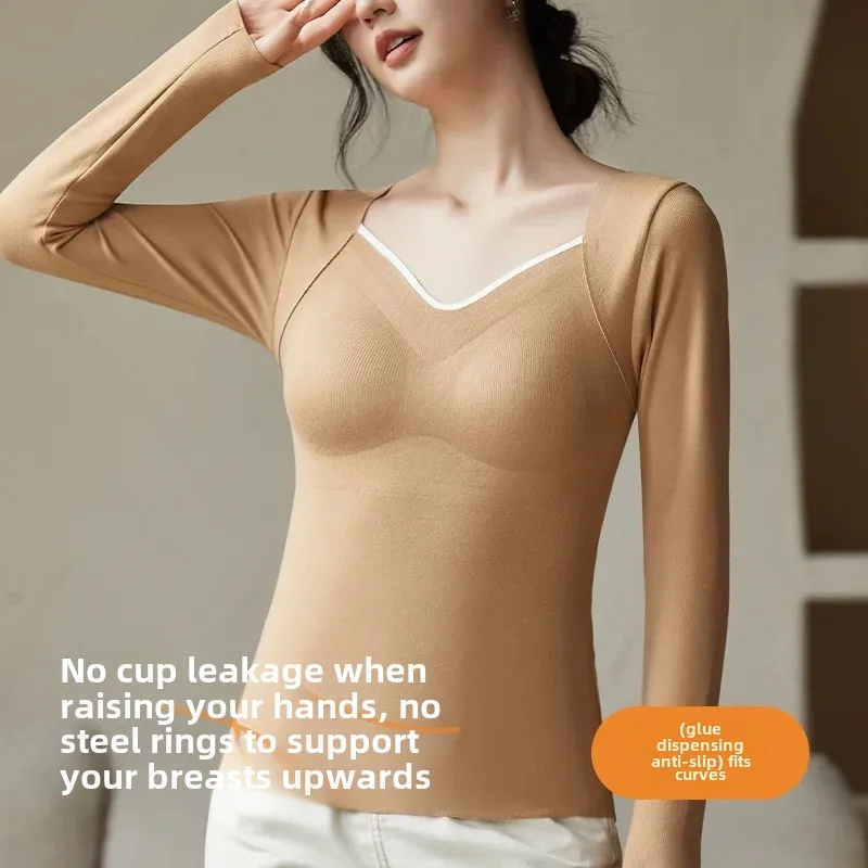 Новое поступление осени/зимы 2023 теплый бюстгальтер с цветными блоками женский