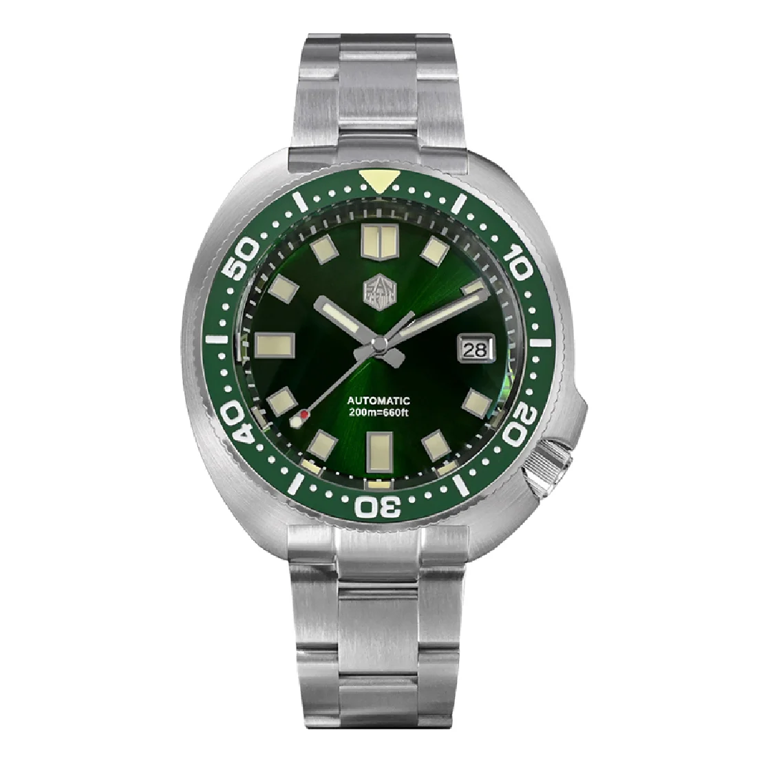 

San Martin Men Diver Watch 44MM Turtle Automatic Luxury Mechanical Wristwatch Military Sapphire 200M Waterproof C3 Luminous NH35