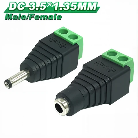 4/10 шт. 3,5x1,35 мм DC Power Мужской Женский Разъем Разъем Адаптер для Светодиодной Ленты Камеры