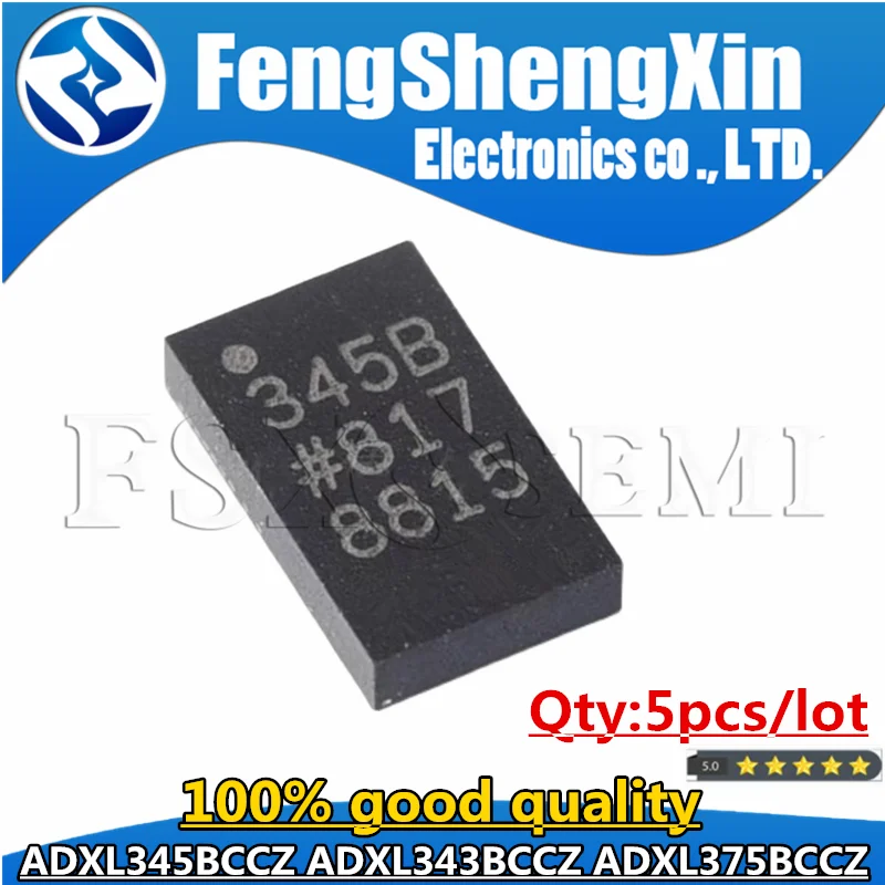 Цифровой акселерометр ADXL343BCCZ 343B ADXL375BCCZ 375B ADXL345BCCZ-RL7 ADXL345BCCZ ADXL345 345B LGA-14 с тремя осями IC, 5 шт.
