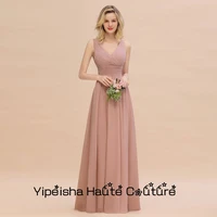 yipeisha cap sleeve sheath strapless new arrived bridesmaid dresses chiffon sleeveless 2022 new summer wedding party gowns 2023