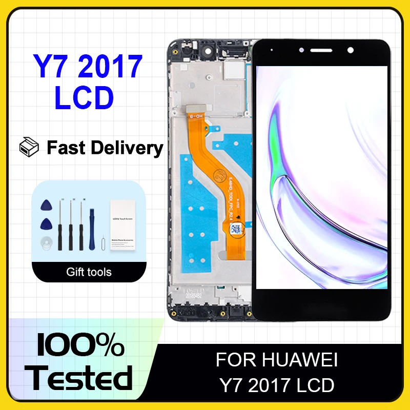 1 шт. 5,5 дюймов Y7 Prime 2017 экран для Huawei Y7 2017 ЖК сенсорный дигитайзер Mate 9 Lite дисплей в сборе Бесплатная доставка с инструментами