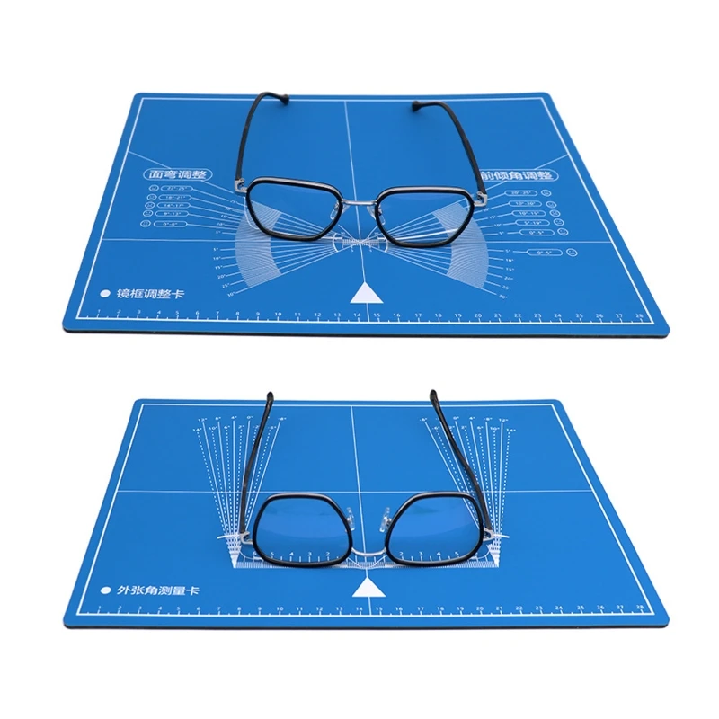 

Creative Design 2 Styles Frame Adjustment Lens Diameter Measurement Test Pad Blue & White Eyeglasses Test Pad Plastic