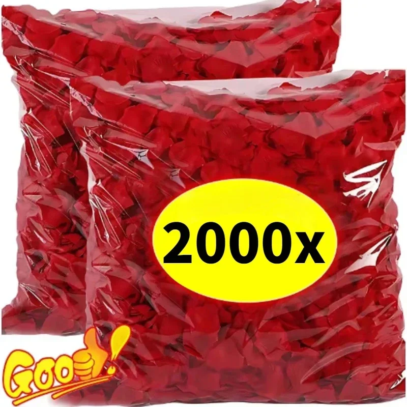 2000 шт. лепестки роз свадебные посыпанные вручную цветы украшение для свадебной