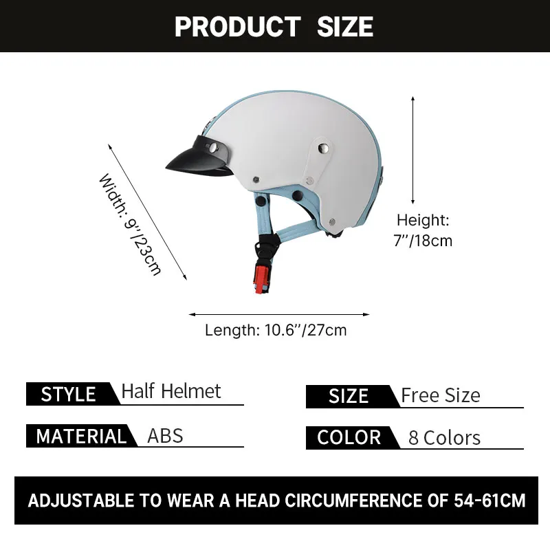Мотошлем в стиле ретро DOT всесезонный винтажный полулицевой шлем