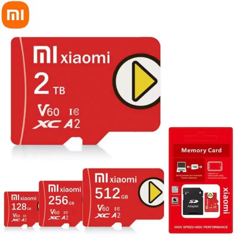 Карта памяти Mijia Xiaomi 2 ТБ 128 ГБ Class 10 V30 TF-карта 1 SD-карта 512 Высокоскоростная Micro TF 256