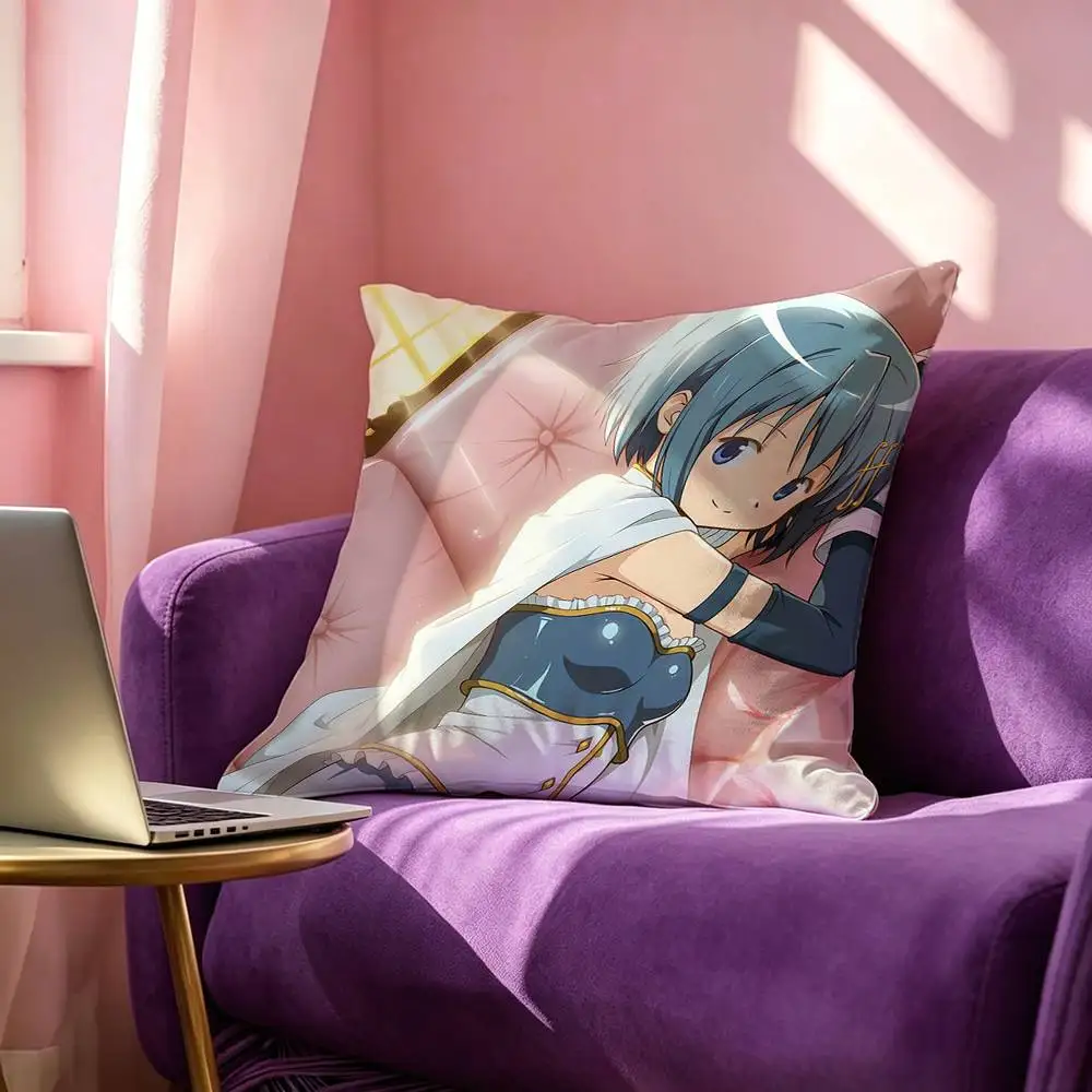 Наволочка для подушки с изображением персонажей аниме Puella M-Magi Madoka Magica Miki Sayaka, квадратная двусторонняя наволочка для дивана, наволочка для спальни, прикроватная подушка (art.: 3920dbcbff83c) - 3920dbcbff83c