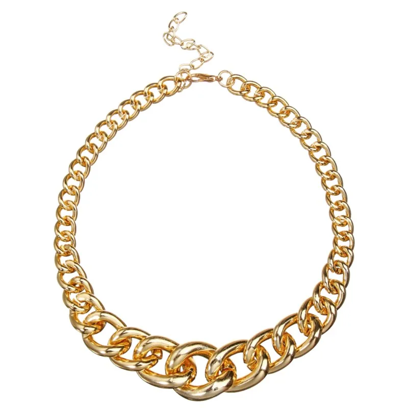 Ожерелье-чокер женское из крупных звеньев в стиле хип-хоп