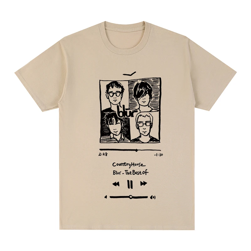 Винтажная футболка Blur Country House Music Britpop Band Coffee TV Milk Concert Tour Хлопковая мужская Новая