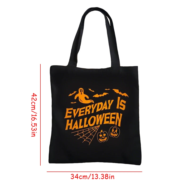 

Черная холщовая сумка HGDTFF для Хэллоуина