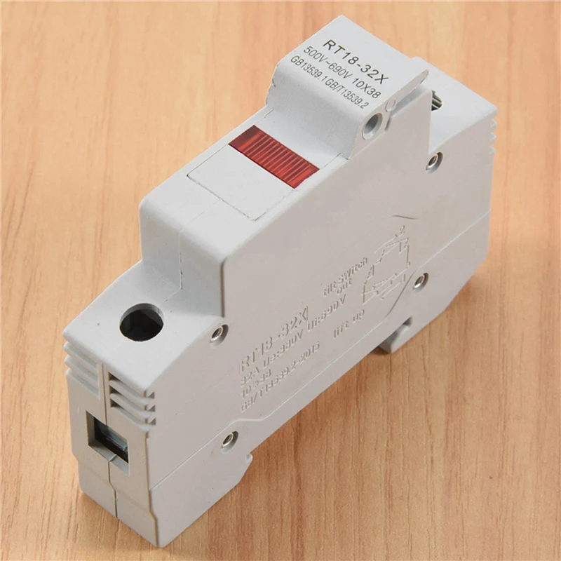 5X RT18-32X AC 380 В 32 А 1 полюс 10X38 мм основание держателя предохранителя для монтажа на
