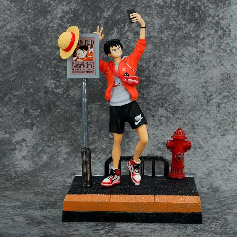 

One Piece Anime Action Figure Street Style Luffy Sanji Ace Figurine PVC Statue Collecti