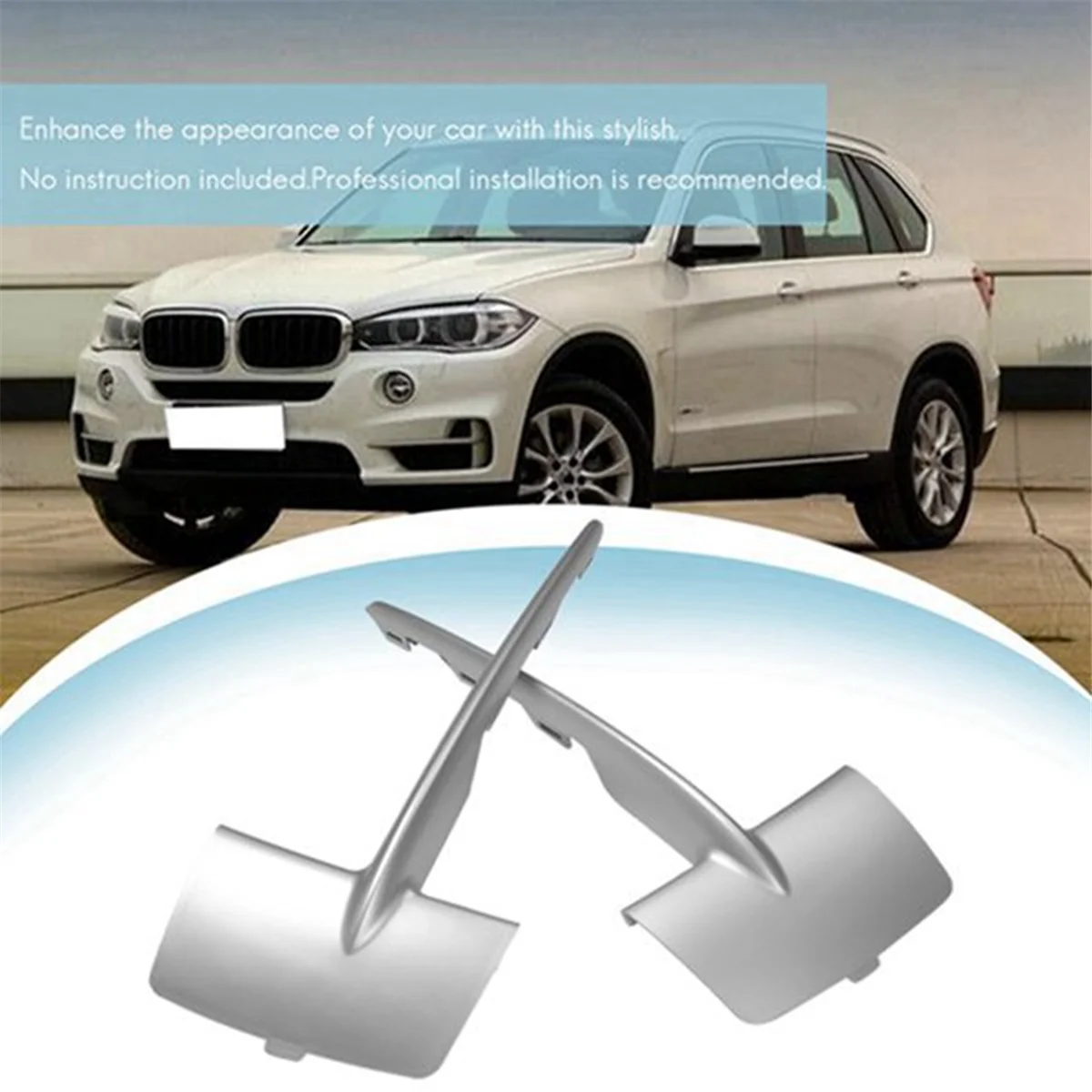 Хромированная накладка на решетку переднего левого и правого бампера 51117303114 Для