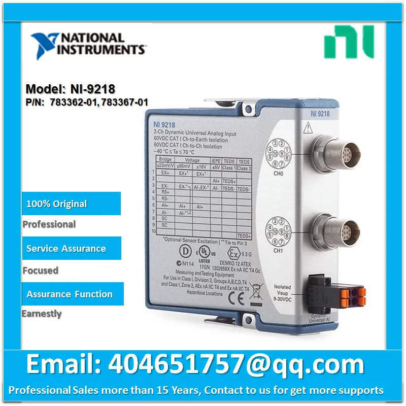 

NI 9218 783367-01 2-Channel C Series Universal Analog Input Module