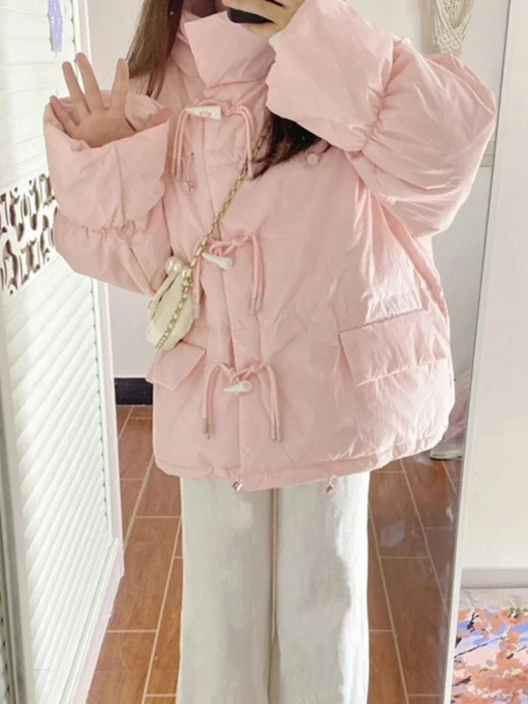 Женские теплые утепленные парки одноцветные зимние куртки с воротником-стойкой