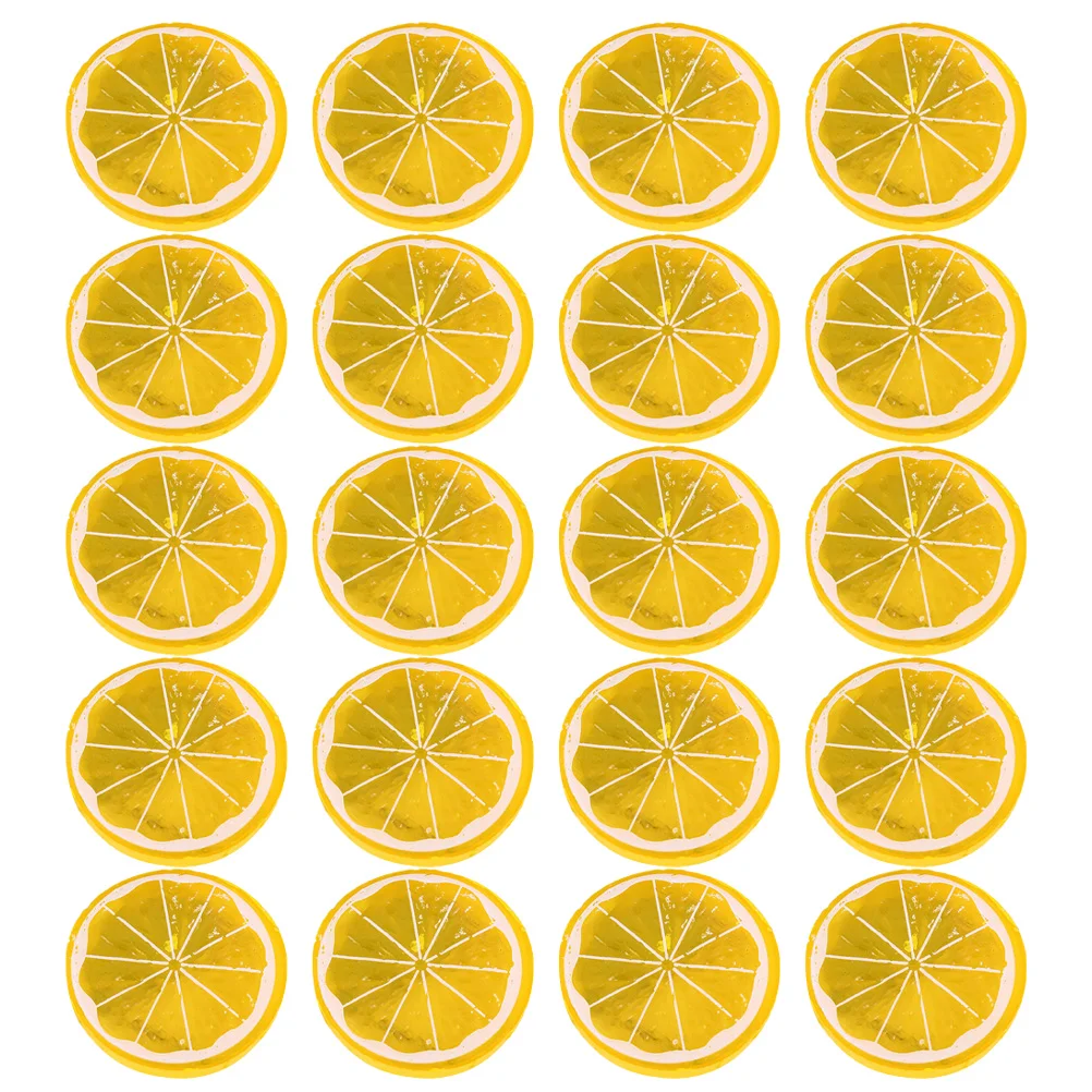

Lemon Slices Fruit Artificial Fake Model Simulation Slice Realistic Faux Prop Fruits Kitchen Minigrapefruit Lemons Table