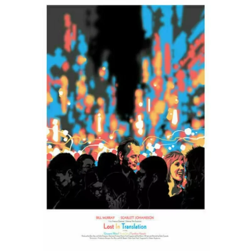 F301 горячий потерянный перевод Скарлетт Джонссон фильм шелковая ткань настенный