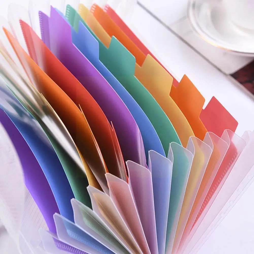 

1pc Rainbow Color A6 Document Bag Cute Mini Bill Receipt Pouch Grids Bag Supplies Office Holder 13 Folder File File Organiz R2h3