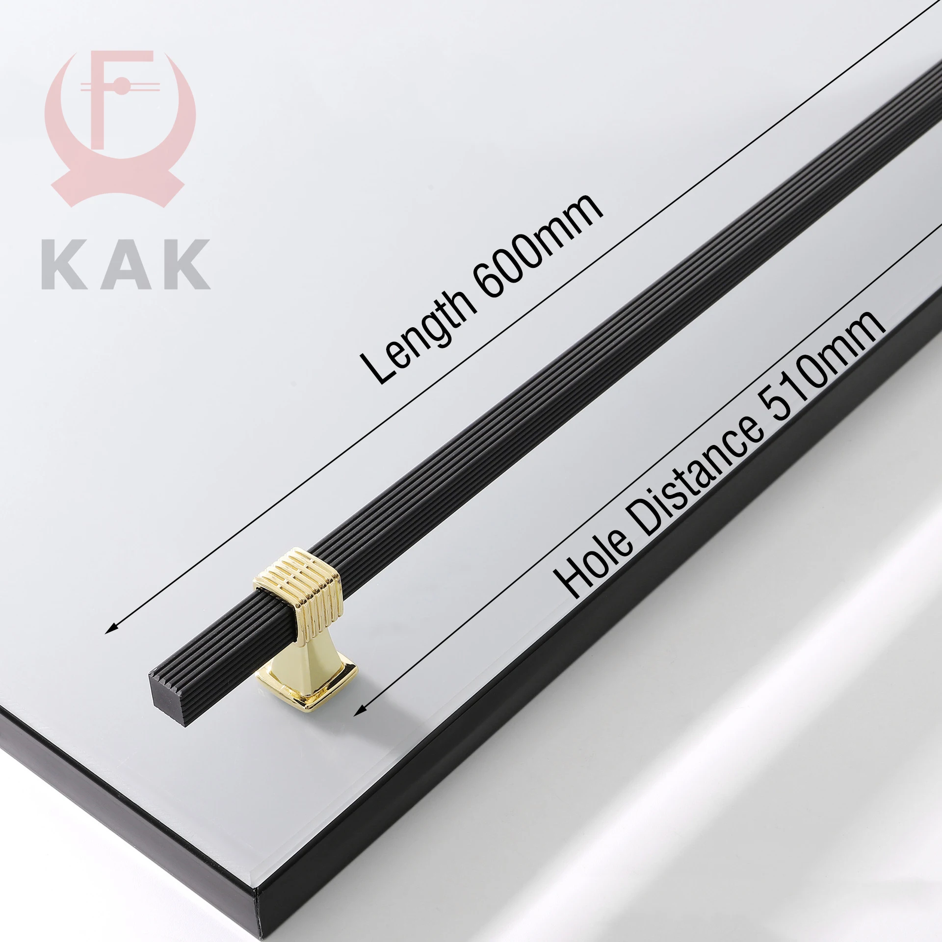 

Ручки для шкафов KAK черные золотые 1000 мм