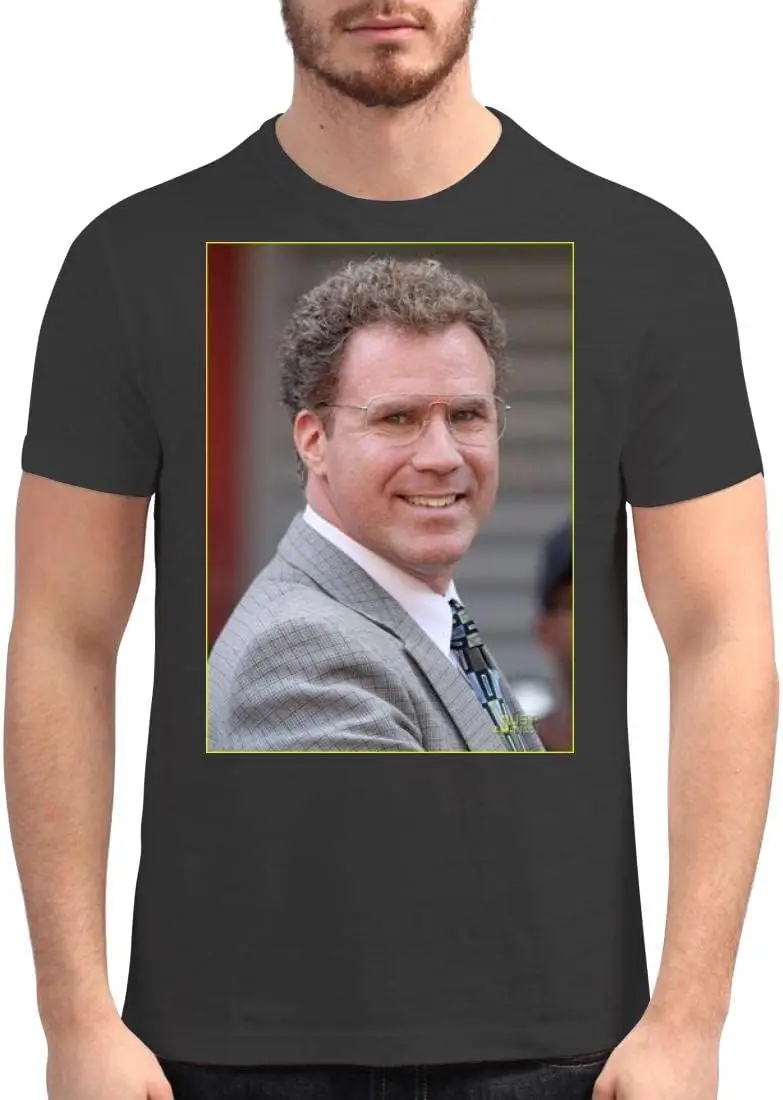 Мужская мягкая футболка с графическим принтом Will ferrella PDI # PIDP128752