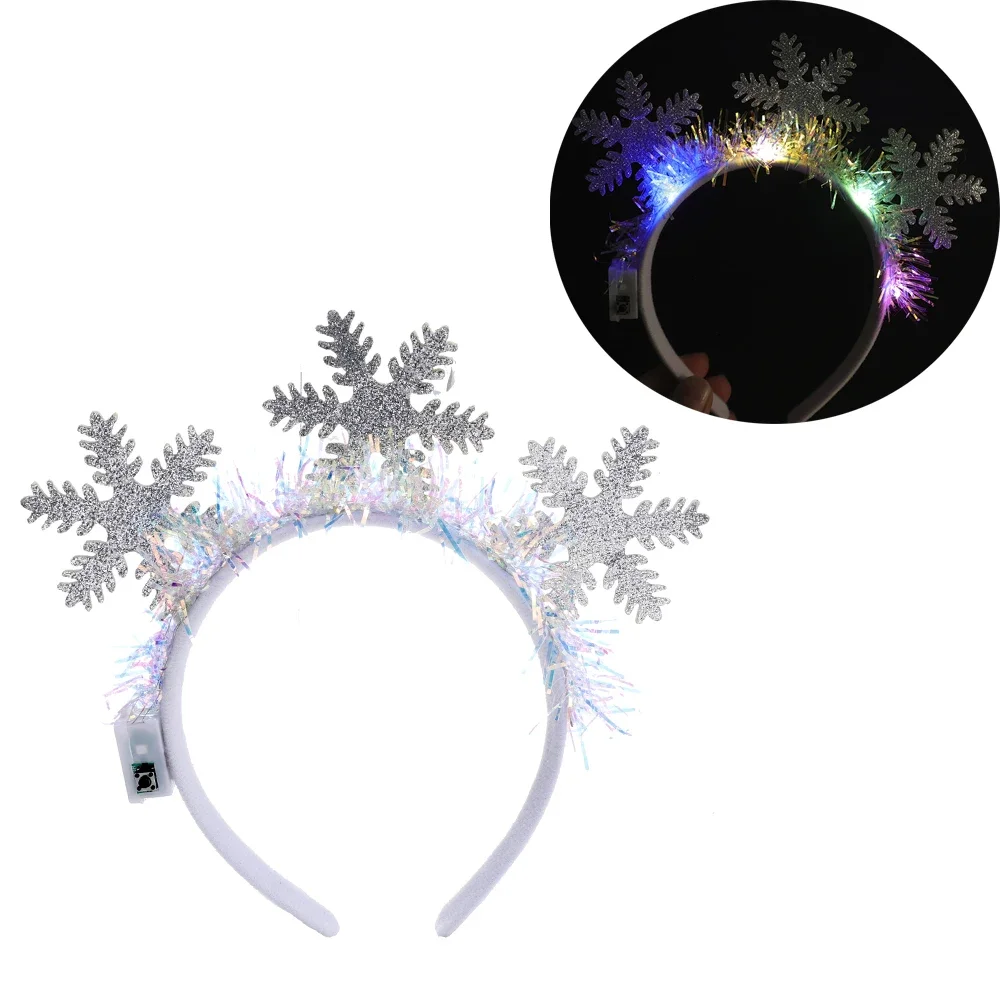 

Рождественский светодиодный ободок со снежинками