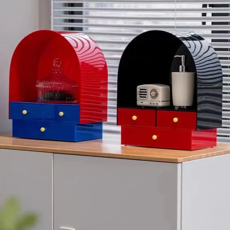 

1 шт. Настольный креативный двухслойный арочный акриловый держатель для чашек косметика для дома ванной портативная стойка для хранения мелочей