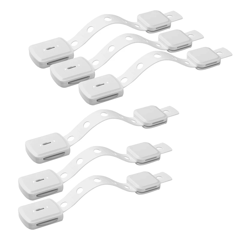 

6 шт./упаковка, детский замок на ремешке, двойной замок для шкафа