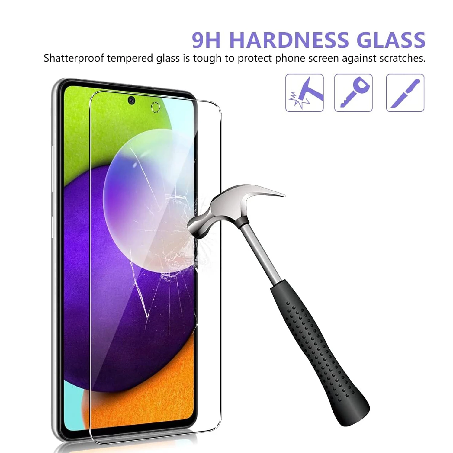 2/4Pcs Screen Protector Glass For Samsung Galaxy A52 A52-5G A52s 5G Tempered Glass Film