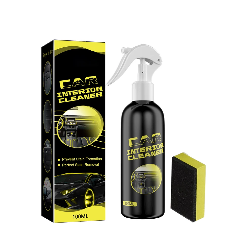 

100ml Car Plastic Restoration Interior Plastic Part Refurbish Agent Auto Maintenance Tool Dashboard Steering Wheel with Sponge