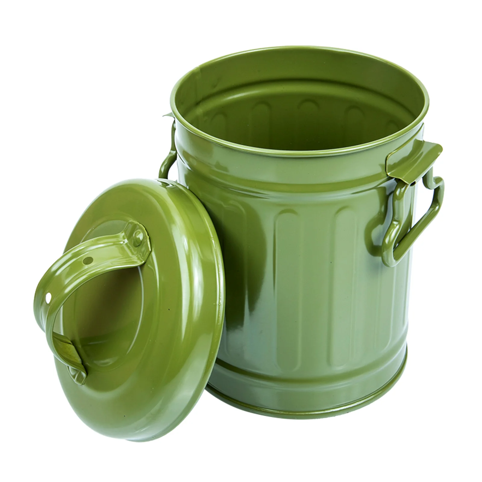 

Cartoon Iron Holder Pen Organizer Makeup Brush Storage Holder with Lid Green