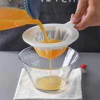 fine mesh strainer colander sieve sifters plastic handle reusable nylon food strainer for kitchen tea coffee juice fruit milk