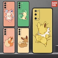 pokemon cute eevee case for samsung galaxy s22 ultra s21 plus s20 fe silicone phone cover s10 lite s10e s9 s8 s7 edge tpu shell