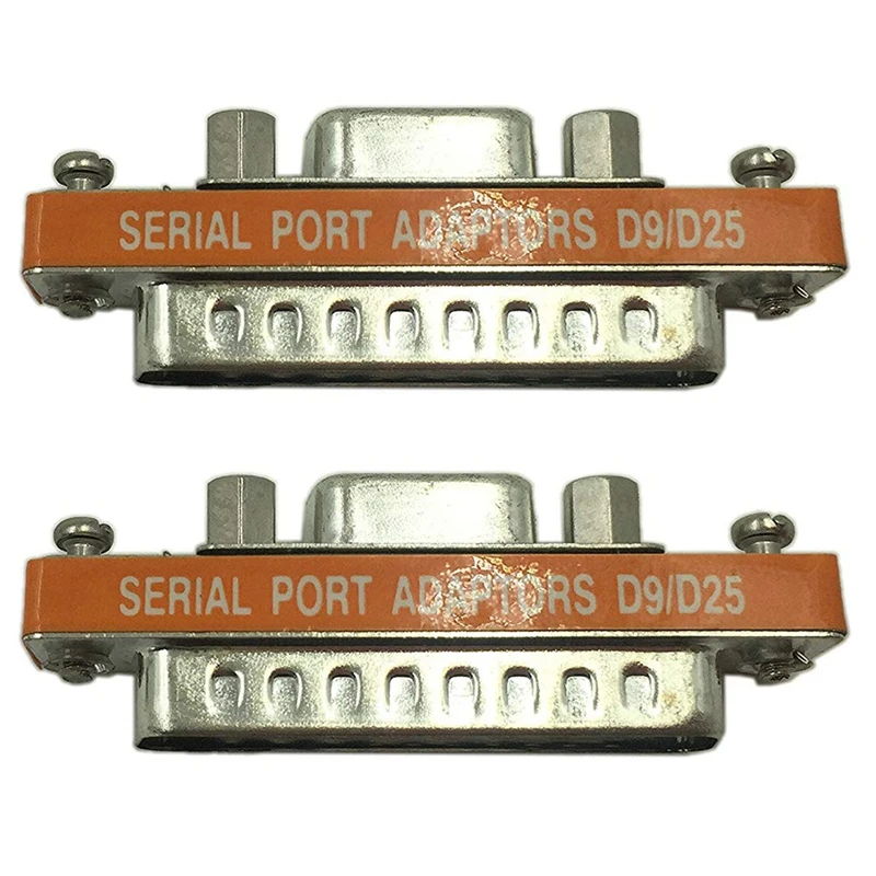 

2X DB9 Female To DB25 Male Mini Serial Port Cable Adapter Gender Changer