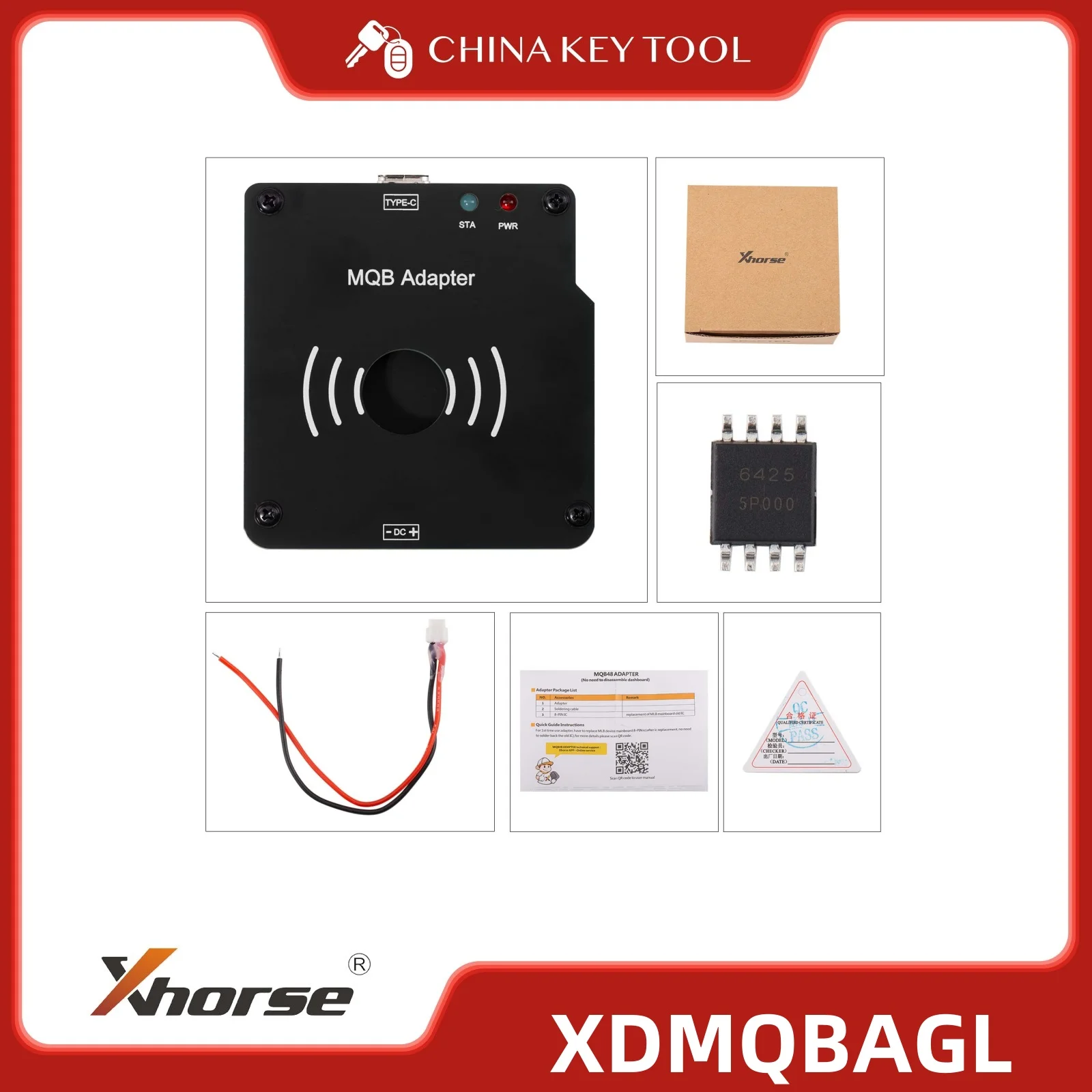 

Оригинальный адаптер XHORSE MQB48, 1 шт., не нужно разборка, приборная панель XDMQBAGL для VVDI MLB TOOL