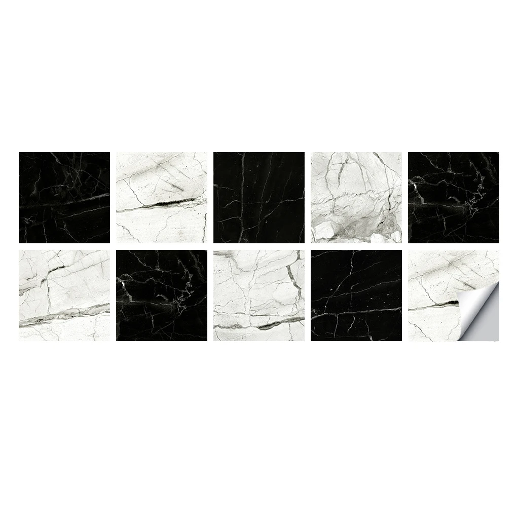 

10pcs set Decorative Stickers - Transform Tiles With Stylish Designs Self-adhesive Wall Stickers